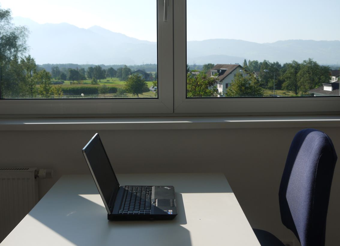 View from office towards west (Swiss mountains)